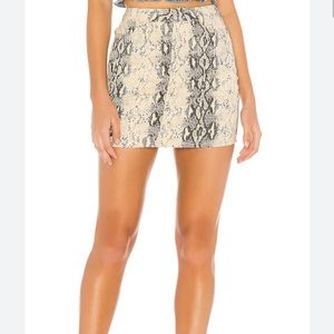 Snake Print Mini Skirt